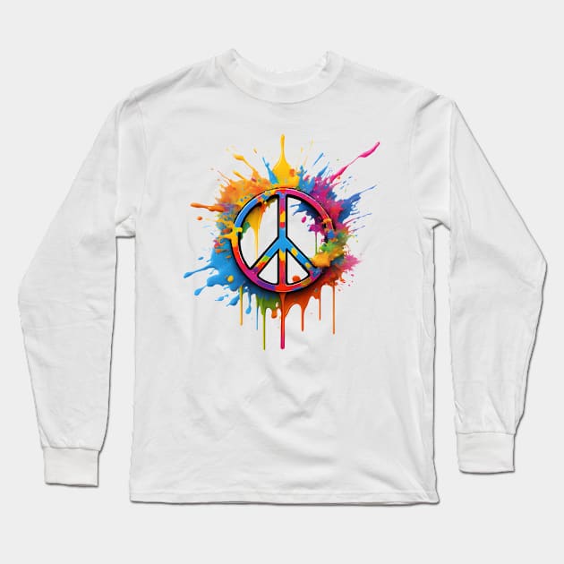 Peace Tie Dye Long Sleeve T-Shirt by DNT Designs